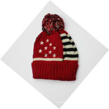Bandera del país Invierno cálido de punto de goma Beanie Skull Hat / Cap